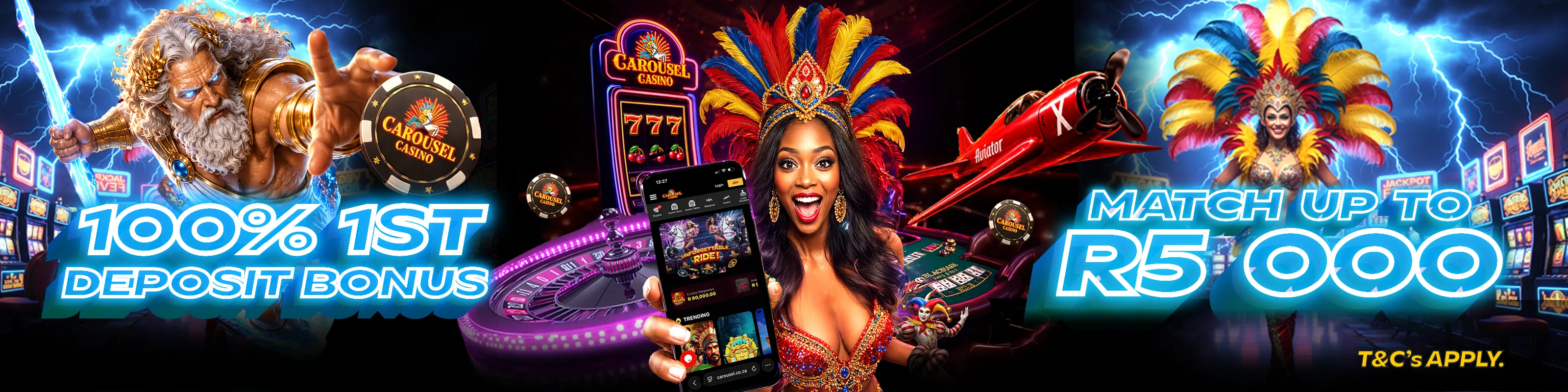 Carousel Online Casino Deposit Match Bonus